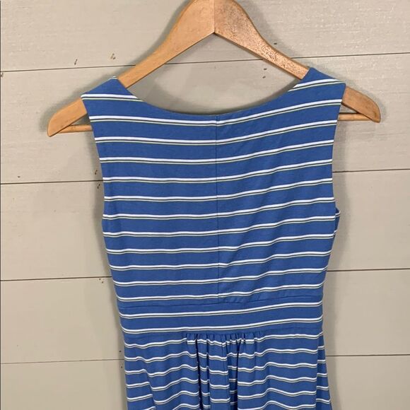 Lands' End Blue and White Wrap Midi Dress womans size XSP modal - Picture 7 of 9